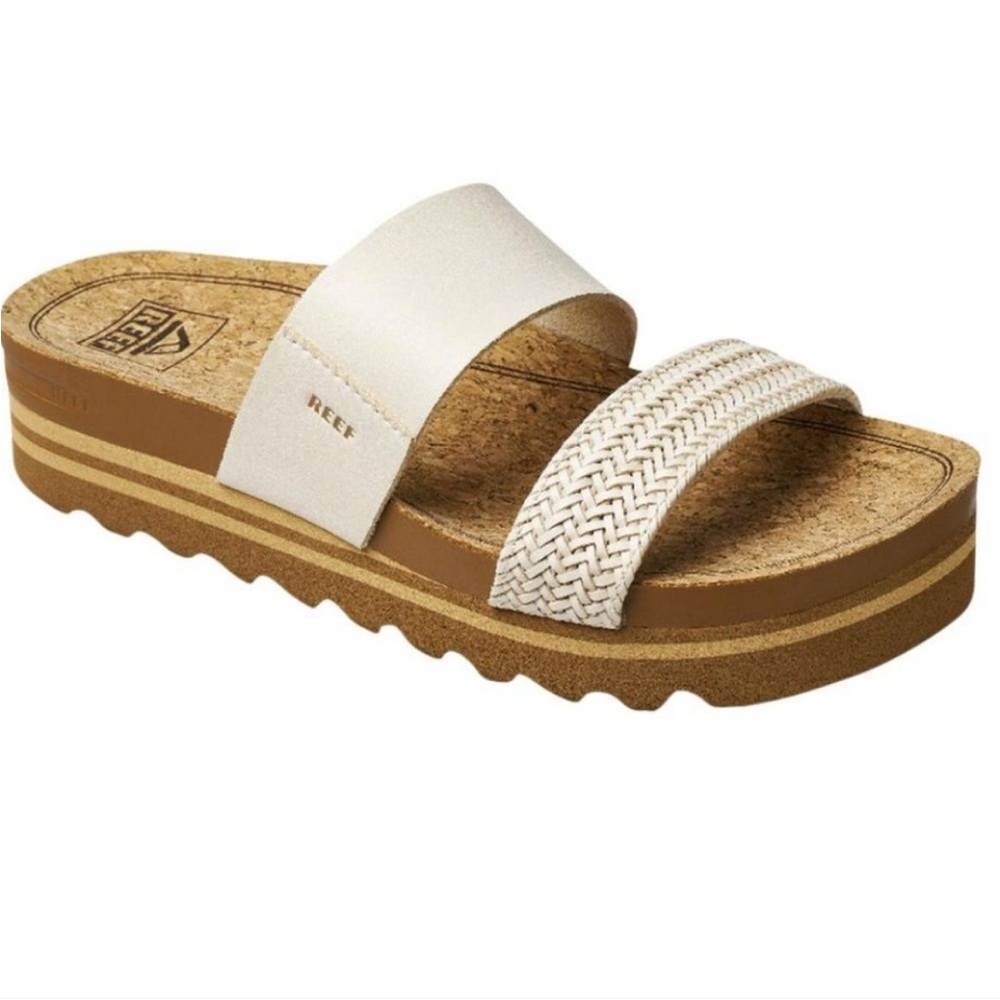 Reef Vista Hi Slide Sandals – Cream, Size 8 – New Without Tags